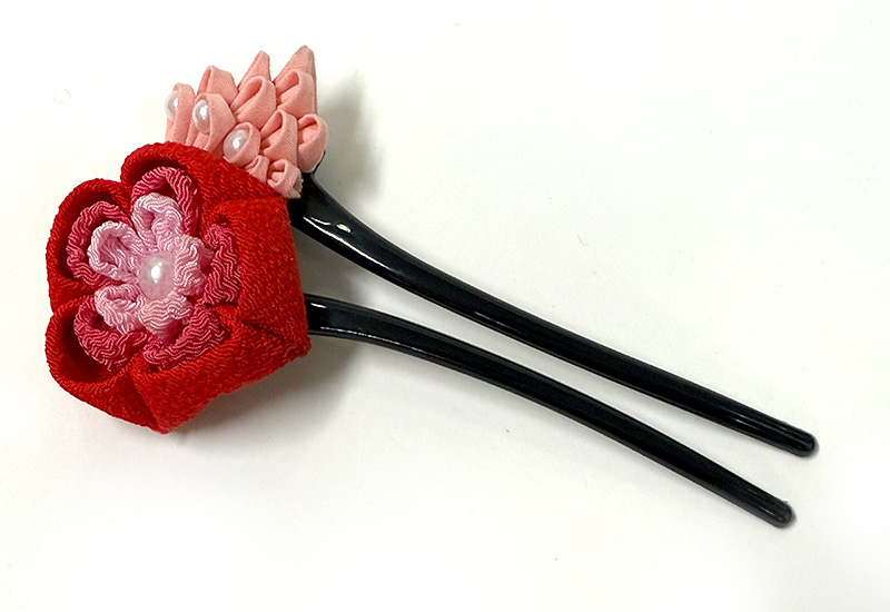 細工纏花單層繁花髮梳